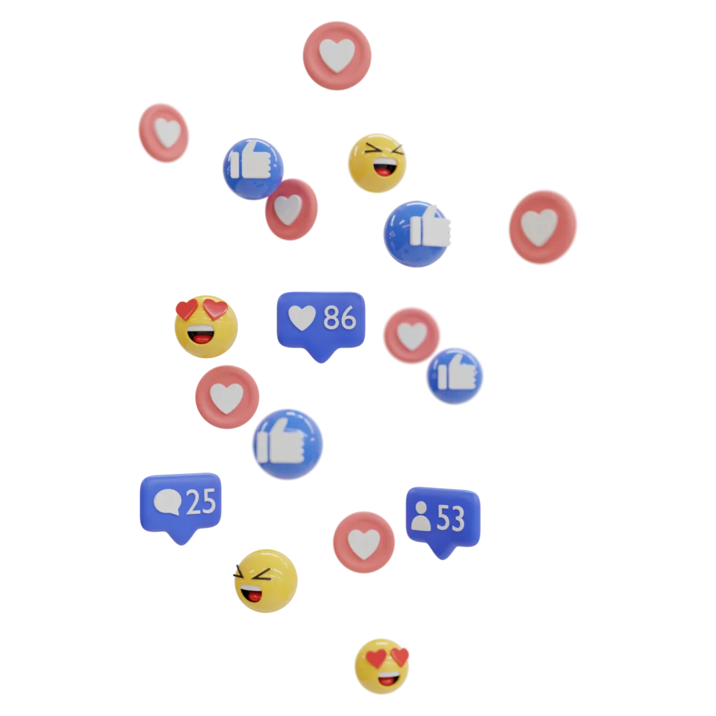 un megáfono azul y blanco en un sobre